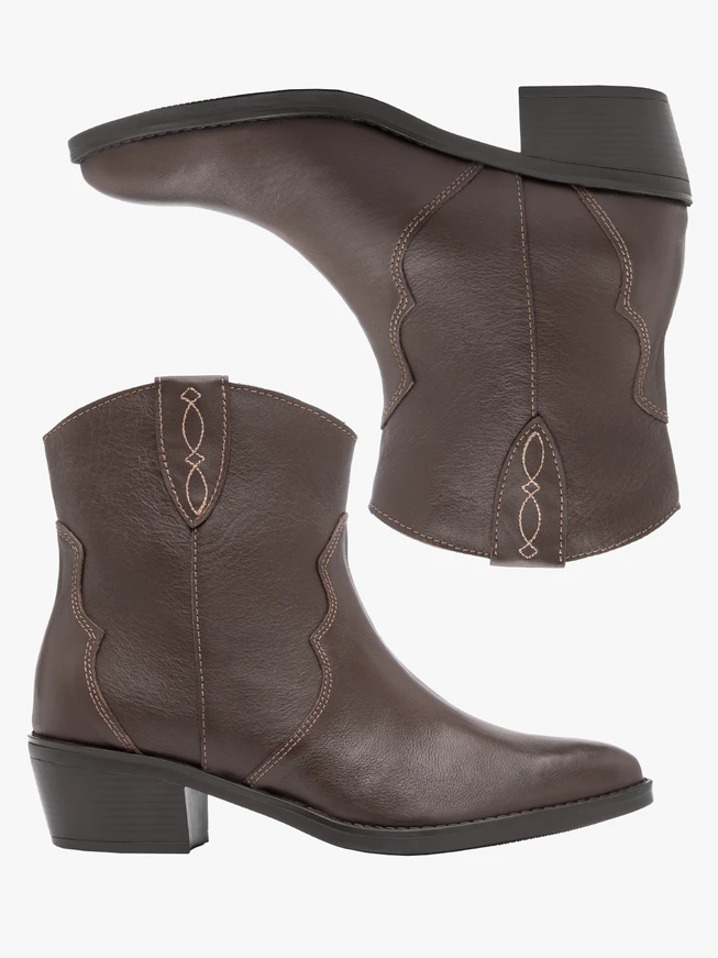 Brown cowboy boots