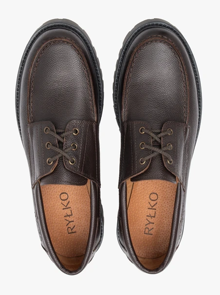 Ciemnobrązowe półbuty boat shoes