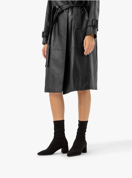 Black stretch ankle boots
