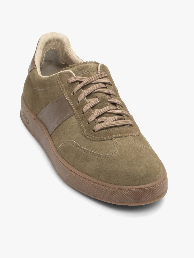 Olive-braune sportliche Halbschuhe