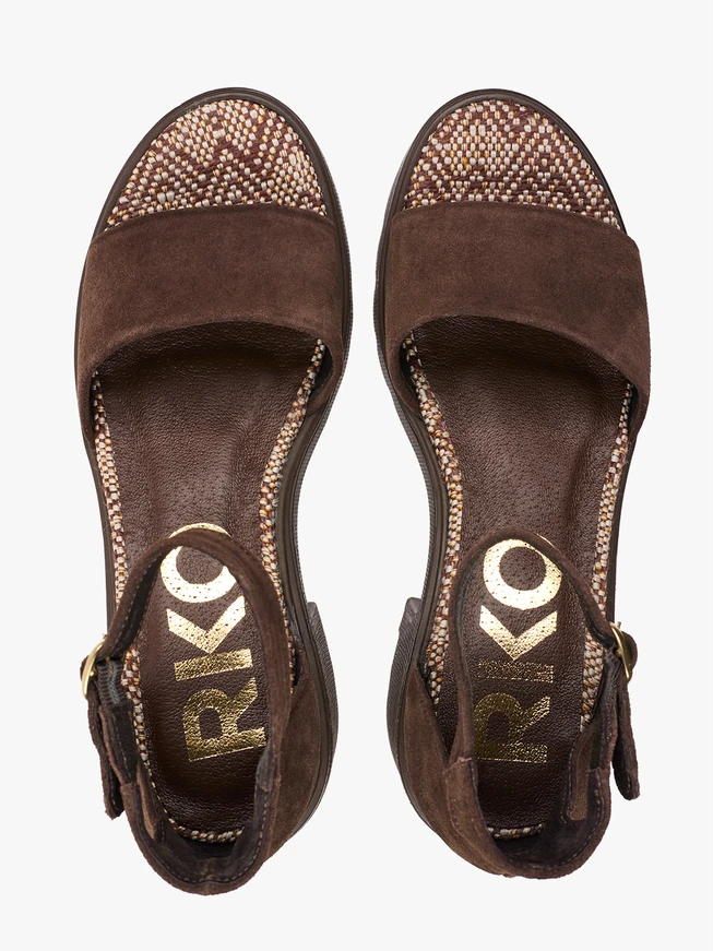 Dark Brown Sandals with Heel