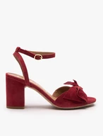 Burgundy Sandals with Bow