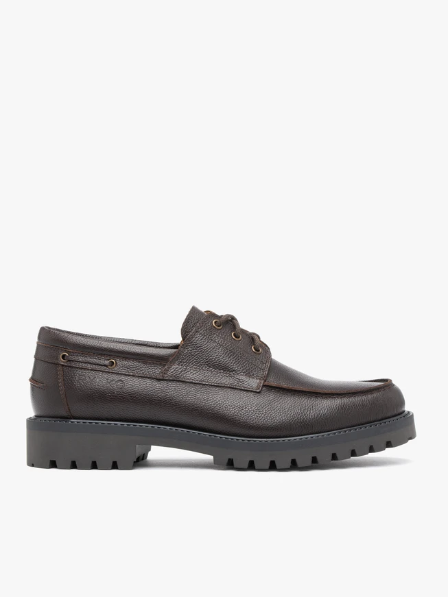 Ciemnobrązowe półbuty boat shoes