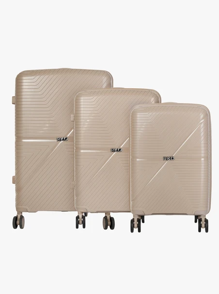 Hard Suitcase M Beige 62L