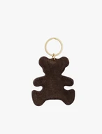 Teddybär Schlüsselanhänger aus braunem Leder