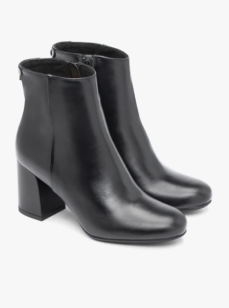 Schwarze Stöckelschuhe aus Leder