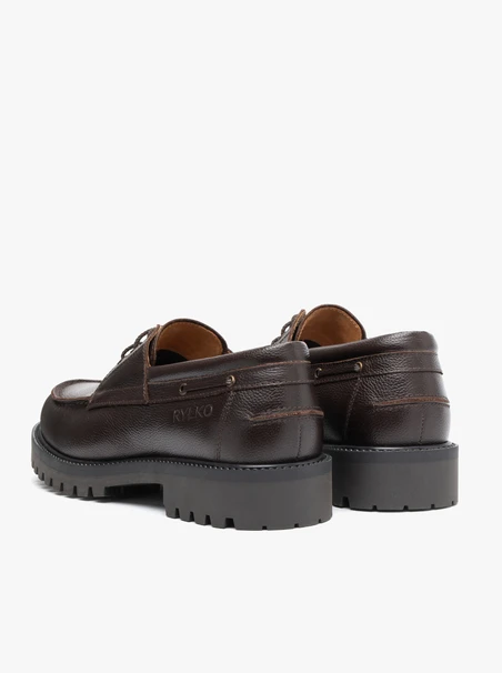 Ciemnobrązowe półbuty boat shoes