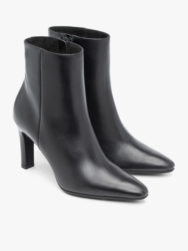 Schwarze Stöckelschuhe aus Leder