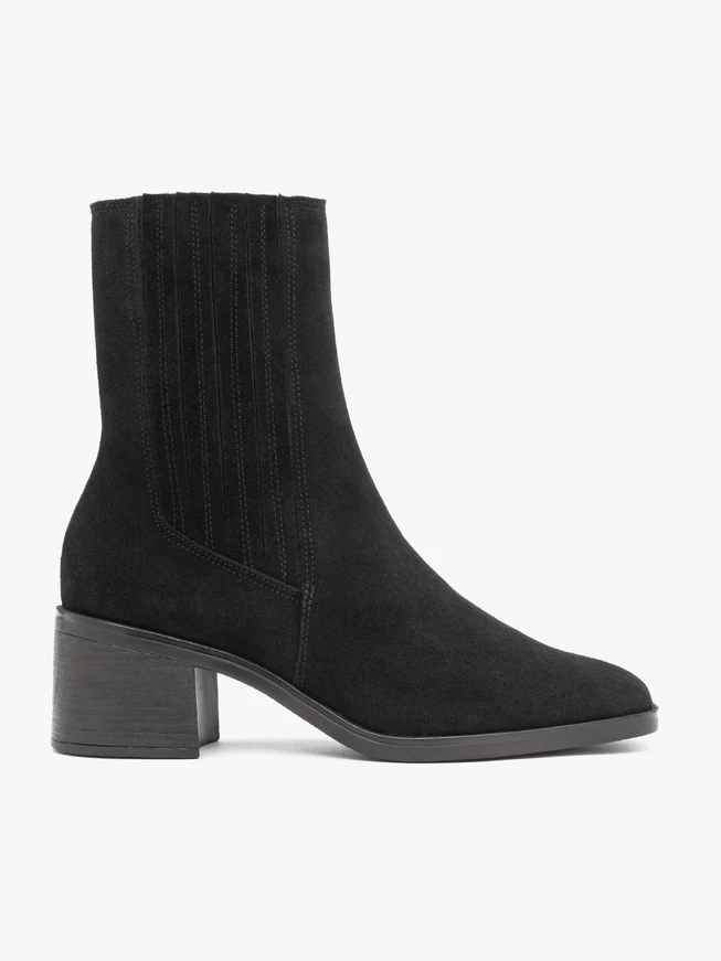 Black heeled ankle boots
