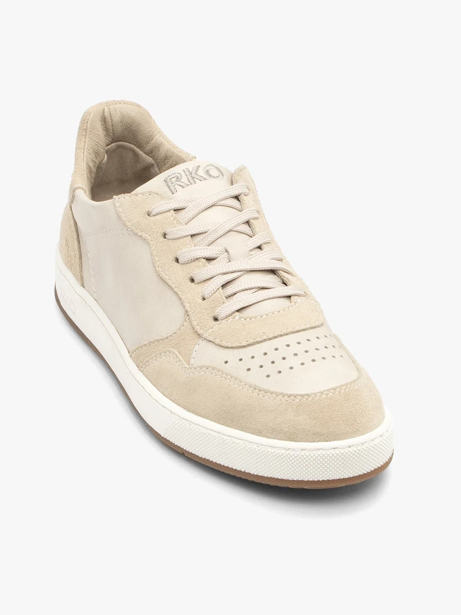 Cremefarbene sportliche Halbschuhe