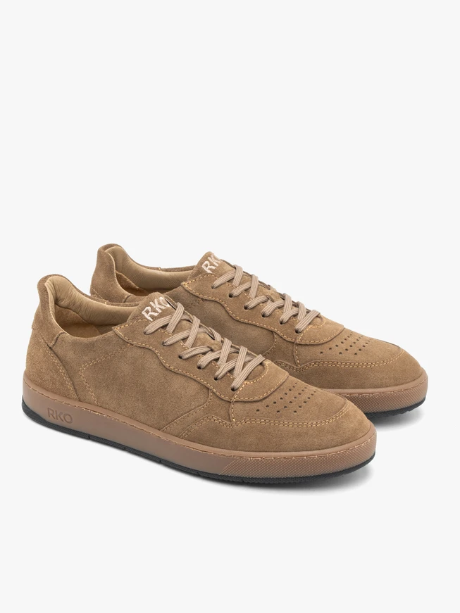 Beige Sporthalbschuhe