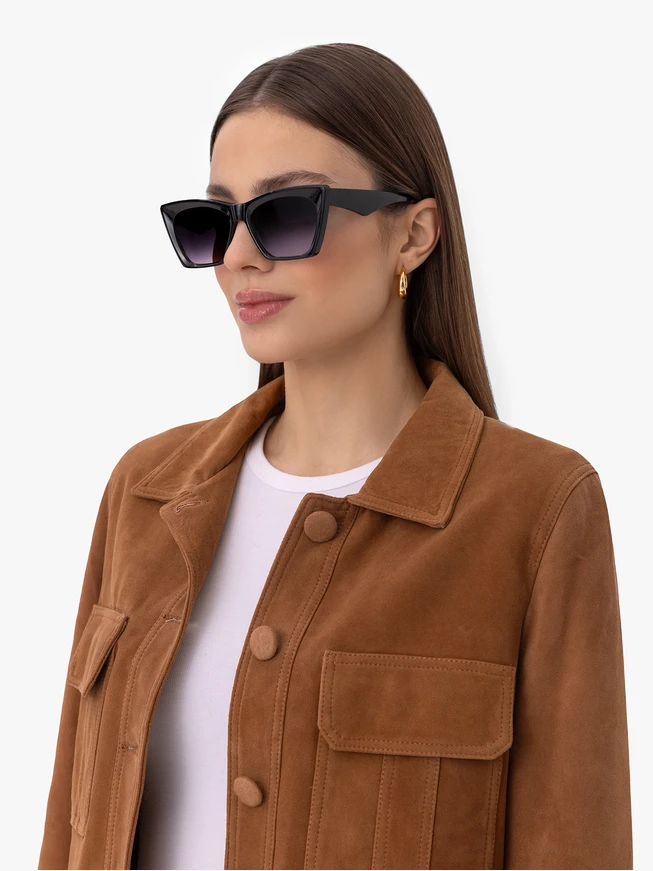 Women's Black Sunglasses with Gradient Lenses