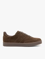 Brown velour leather sports half shoes
