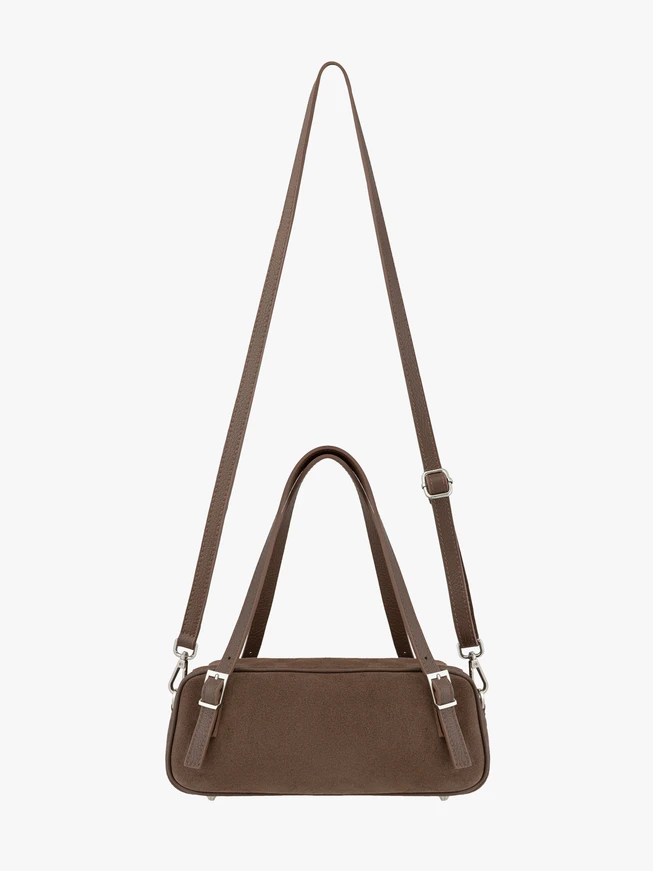 Small elegant brown handbag