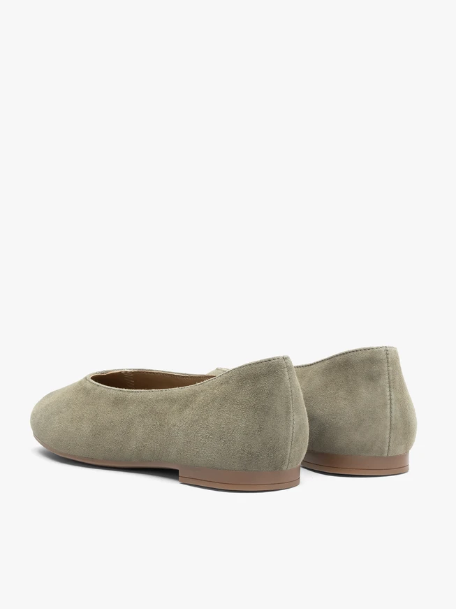 Olivefarbene Ballerinas