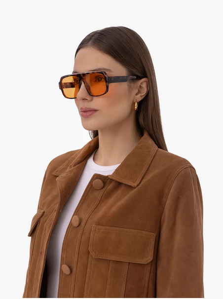 Okulary unisex panterkowe z żółtymi szkłami