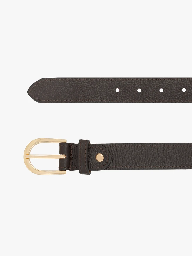 Dark Brown Leather Belt