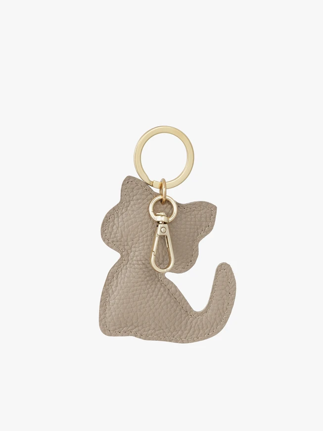 Leder Leopard Katze Schlüsselanhänger