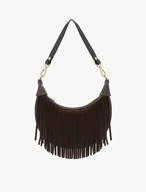 Braune Handtasche mit Fransen