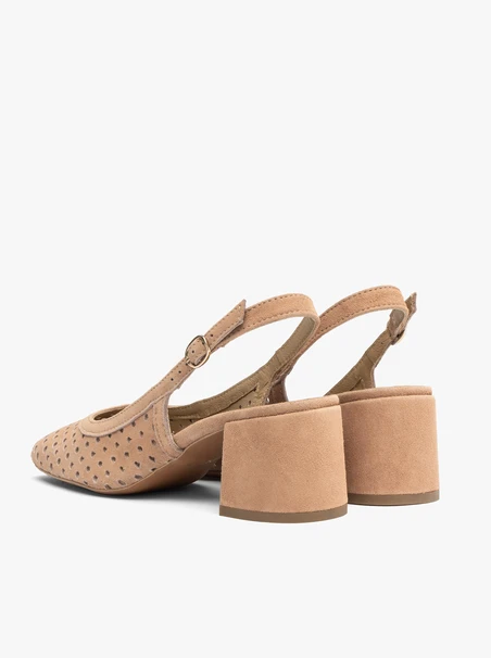 Dusty Pink Backless Pumps