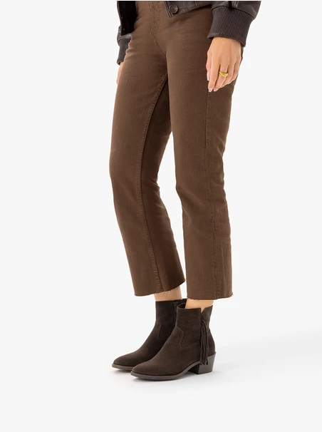 Dark brown leather boots
