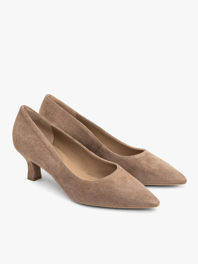 Beige Pumps on Stiletto Heels
