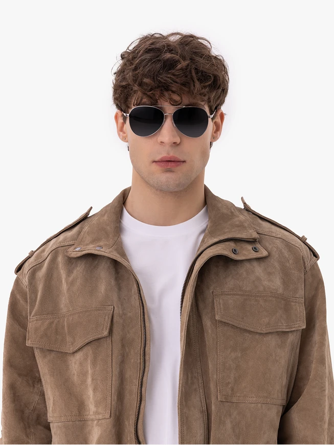 Unisex Aviator Sunglasses with Metal Frames
