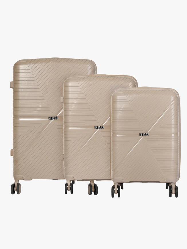Hard Suitcase M Beige 62L