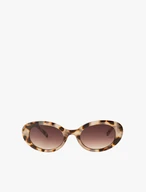 Women's Tortoiseshell Oval Sunglasses with Brown Gradient Lenses