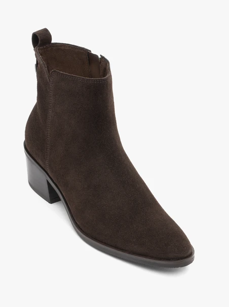 Brown velour boots