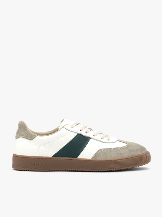 Cremefarbene sportliche Halbschuhe