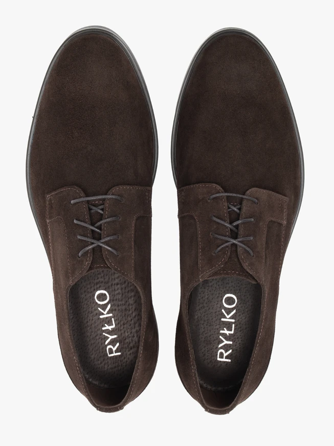Brown velour half shoes