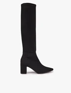 Black stretchy knee-high boots