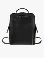 A4-Rucksack aus schwarzem Leder