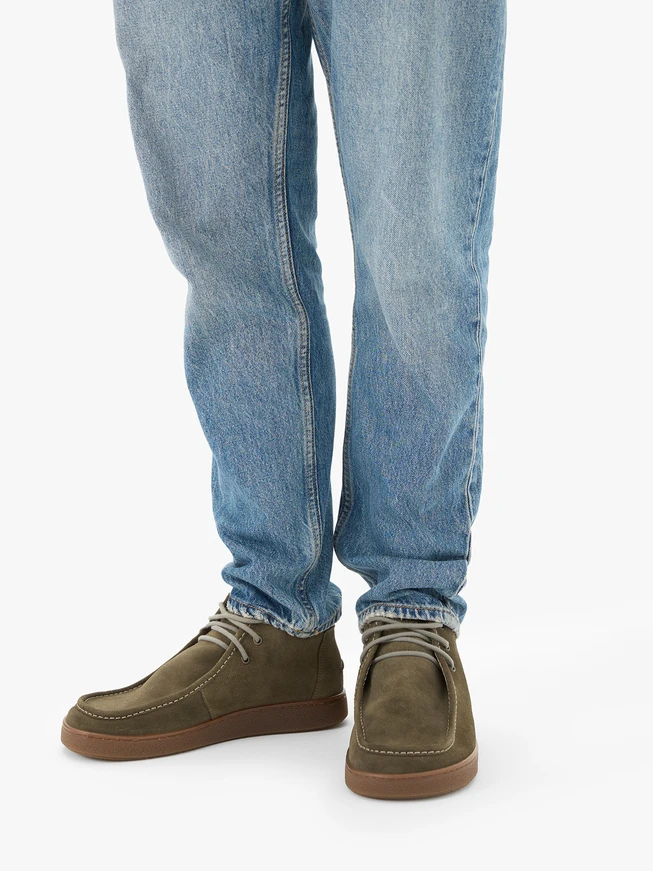 Dark green sports sneakers