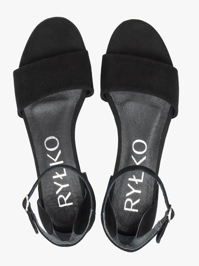Schwarze Schnallen-Sandalen