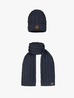 Women's Hat and Scarf Set Navy