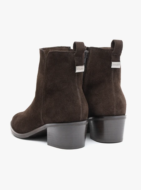 Brown velour boots
