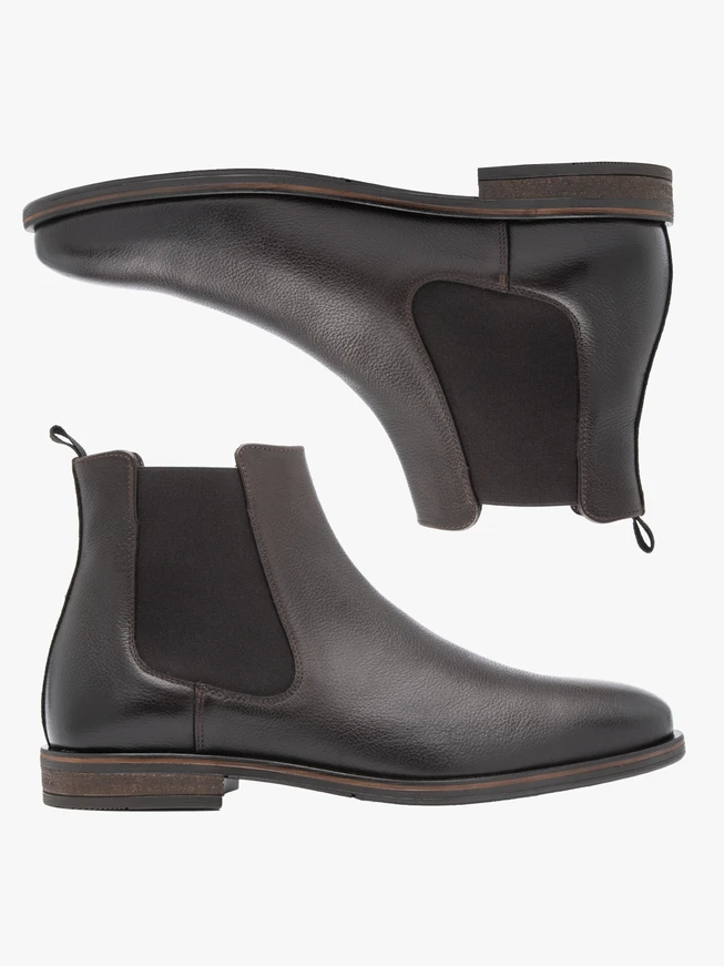 Brown leather slippers