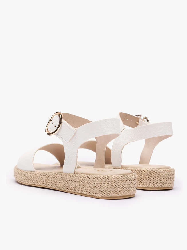 White Sandals with Buckle