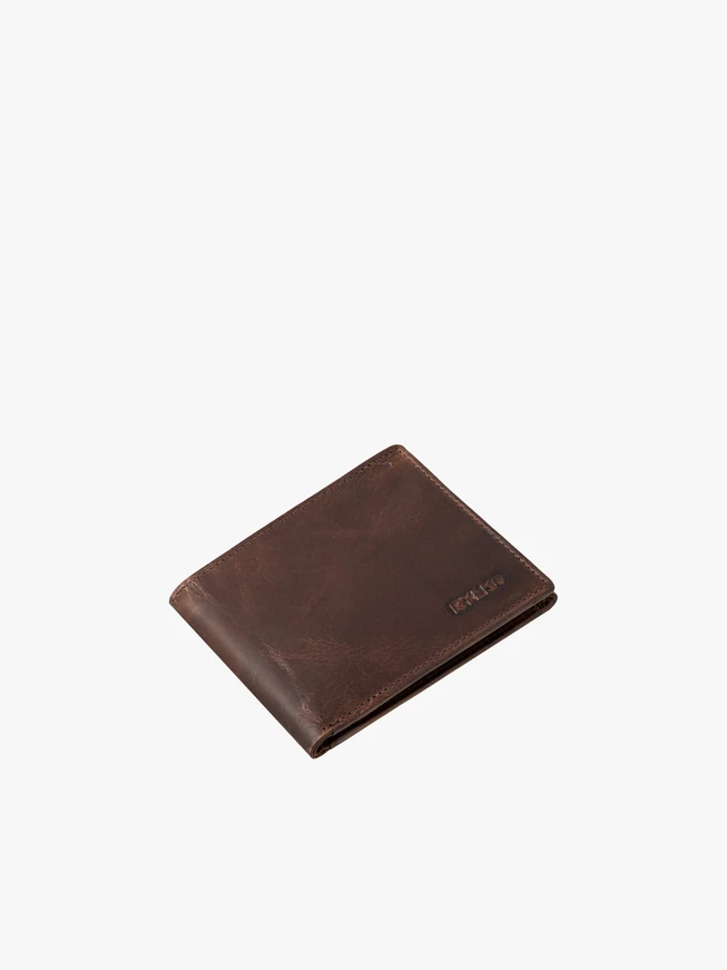 Portemonnaie aus braunem Leder