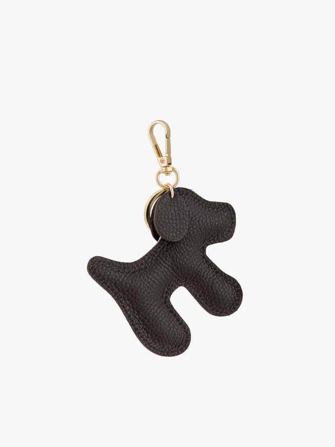Brauner, weißer und schwarzer Lederanhänger für Hunde ONE OF A KIND