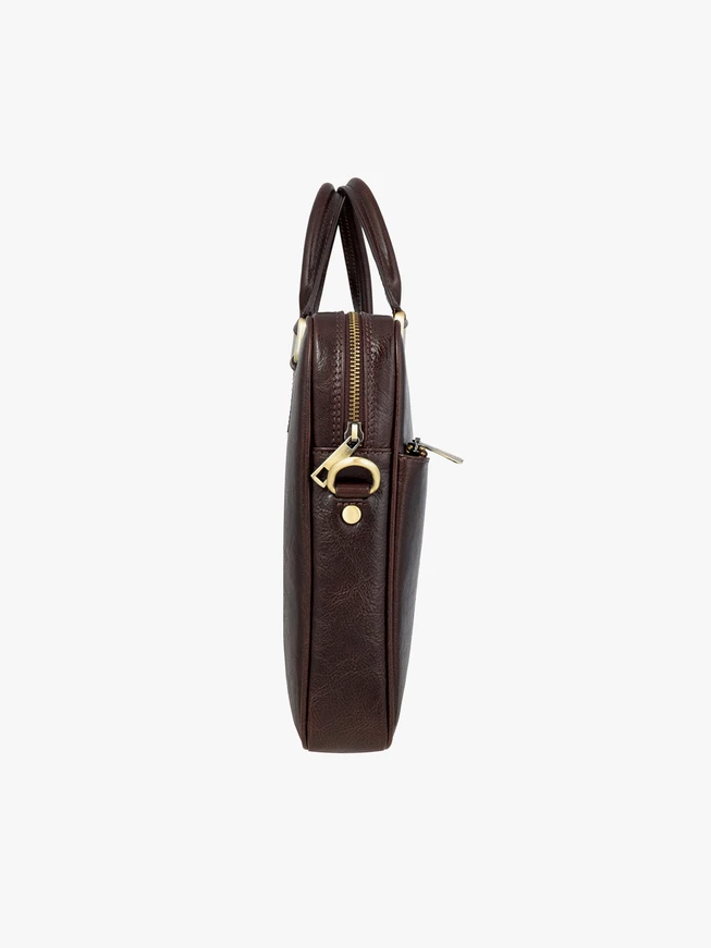 Braunes Leder A4 Aktentasche Tasche