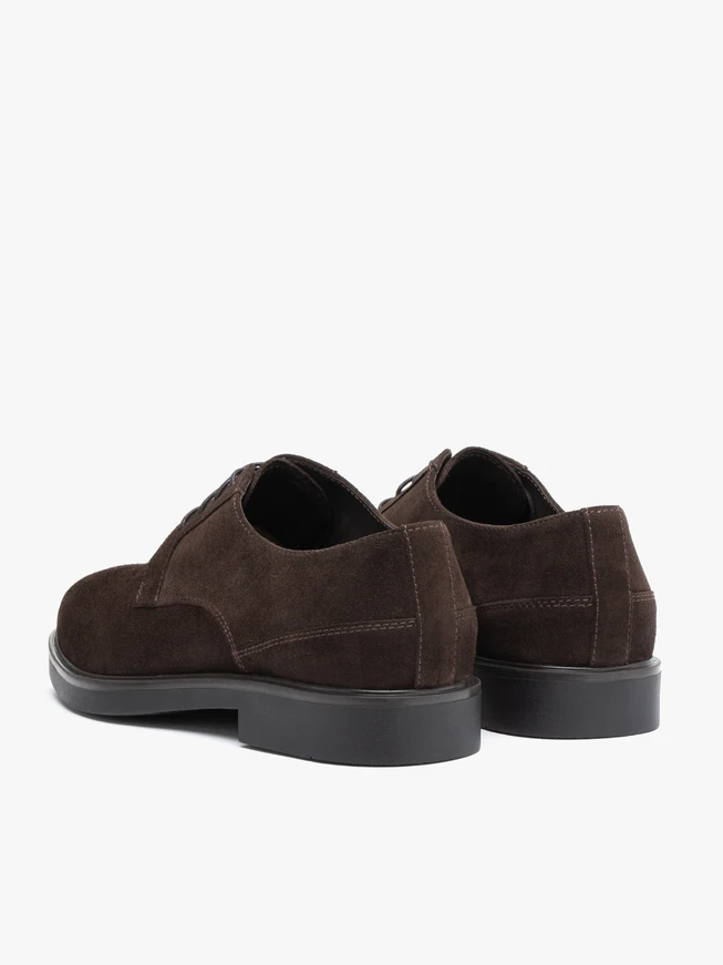 Brown velour half shoes