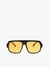 Unisex Black Sunglasses with Yellow Lenses