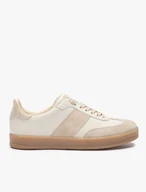 Cremefarbene Sporthalbschuhe zum Schnüren