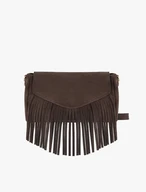 Brown clutch bag with tassels