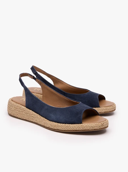 Marineblaue Slipper-Sandalen