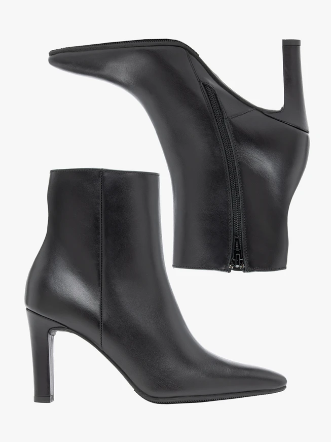 Schwarze Stöckelschuhe aus Leder