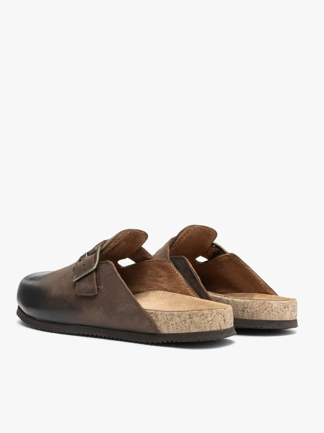 Brown mule slides